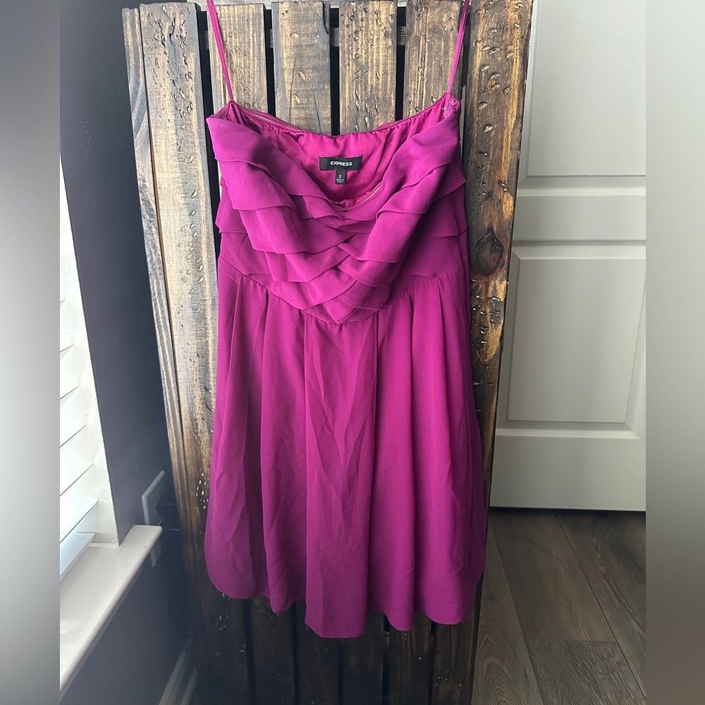 Semi formal party cranberry dress